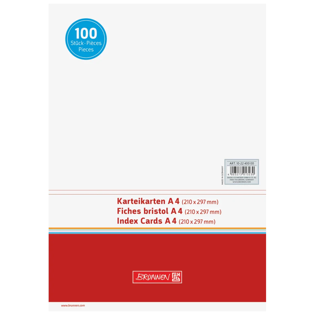Karteikarten A4 blanko