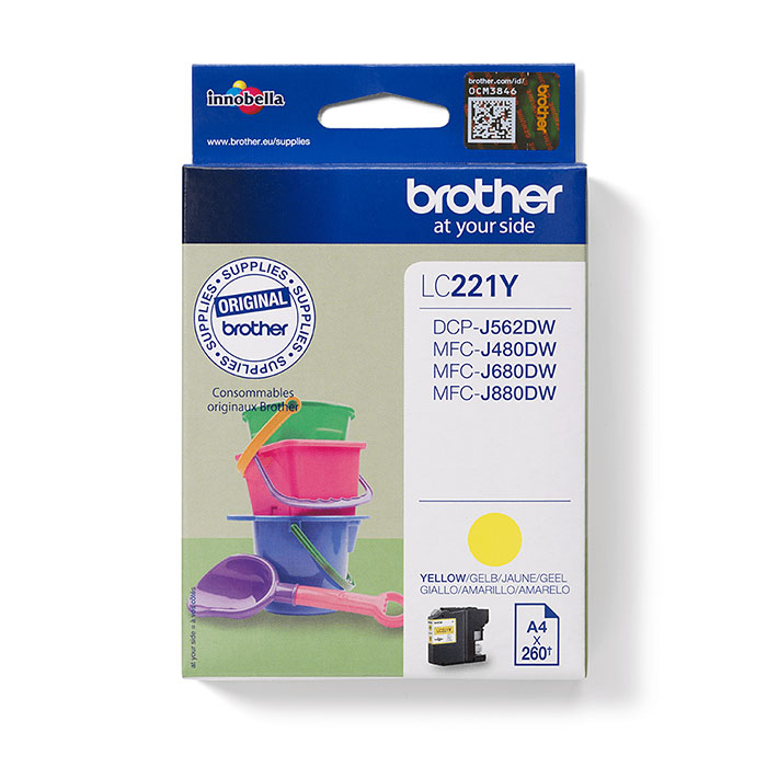 Tinte Brother LC221Y gelb