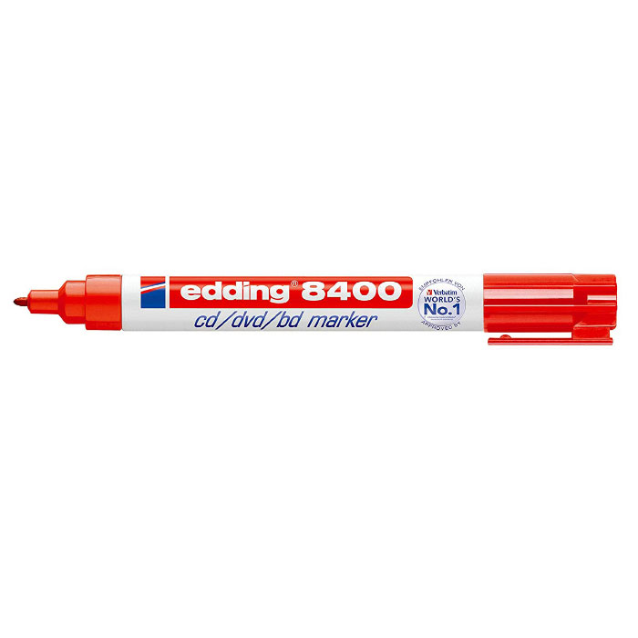 CD/DVD/BD Marker 0,5 - 1 mm rot