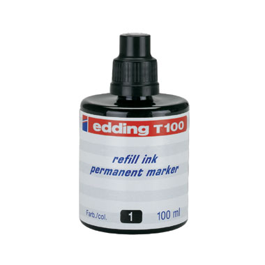 Nachfülltinte Edding T100 schwarz
