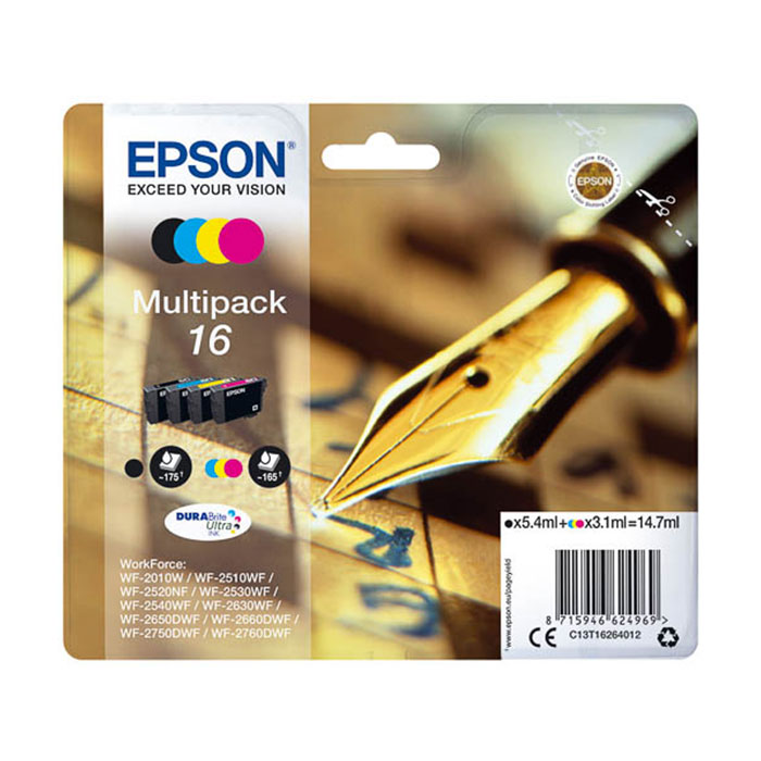 Tinte Epson C13T16364012 schwarz, cyan, gelb, magenta