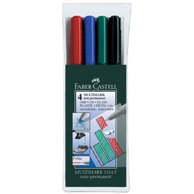 Folienschreiber 0,6 mm (F) farbig sortiert
