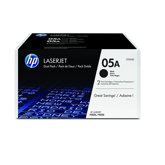 Toner HP CE505D schwarz 2 x 2.300 Seiten