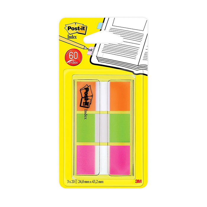 Haftmarker limonengrün, orange, pink