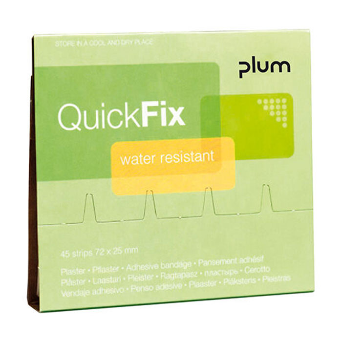 Pflaster Plum QuickFix water resistant Refill 5511 Wundpflaster Set, einzeln verpackt atmungsaktiv wasserfest 7,2 cm x 2,5 cm