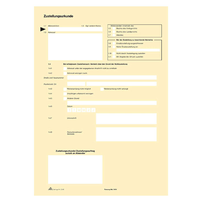 Postzustellungsurkunde