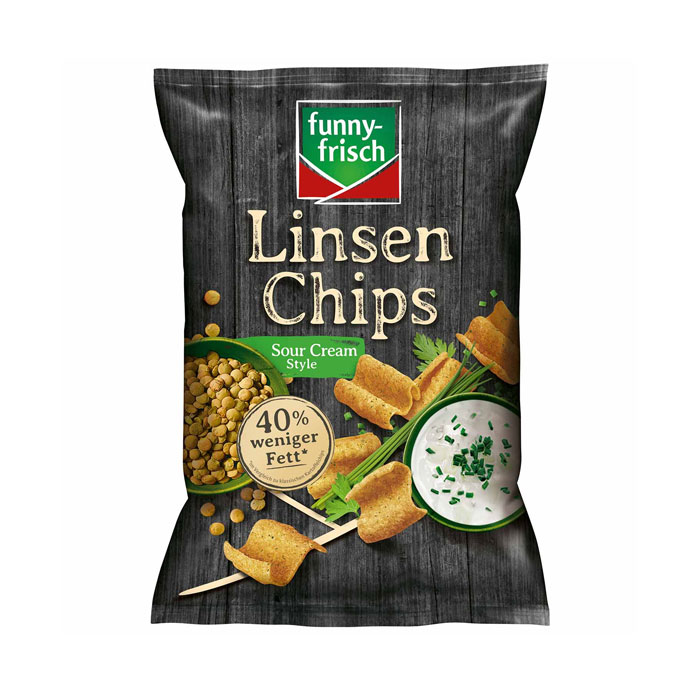 funny frisch Linsen Chips Sour Cream Style 90 g