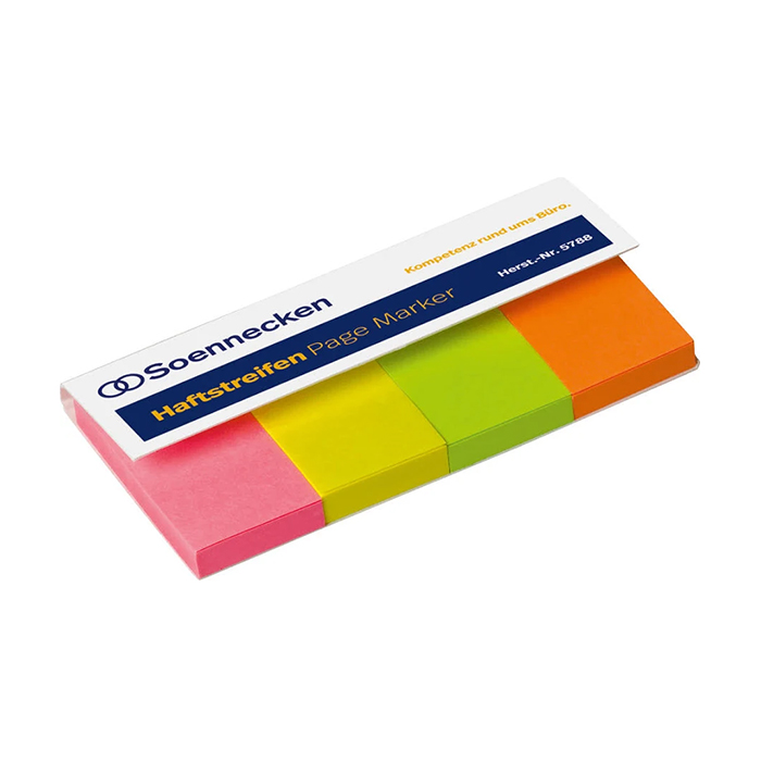 Haftmarker blau, gelb, grün, rot