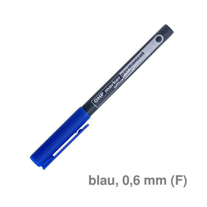 Folienschreiber 0,6 mm (F) blau