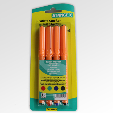 Folienschreiber 0,6 mm (F) farbig sortiert