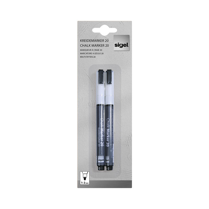 Kreidemarker 1-2 mm weiß