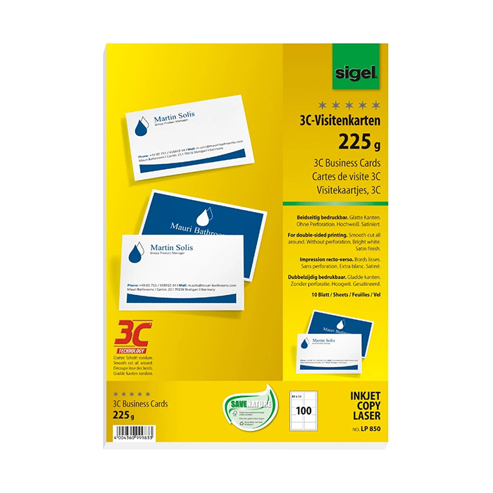 Visitenkarten 225 g / m²