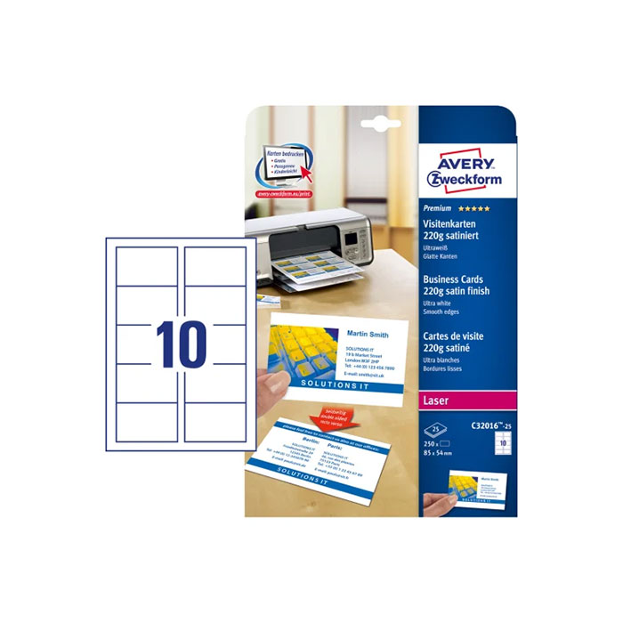 Visitenkarten 220 g / m²